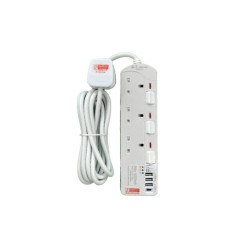 DT 713C1 3 Gang 3A 1C USB With Timer (3M) White