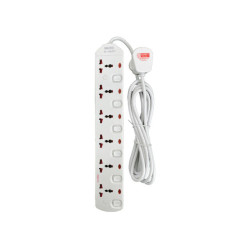 MACRO-8866WN 6 Gang Universal Socket (3M) (For Export Only)