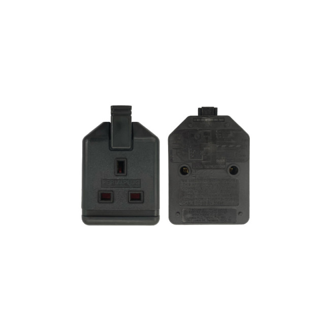 Perma 13A 1Gang Socket (Black)