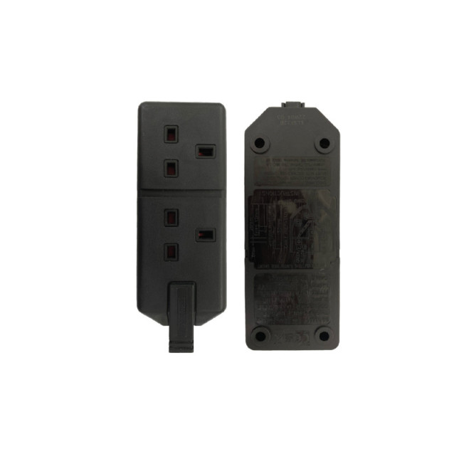 Perma 13A 2Gang Socket (Black)