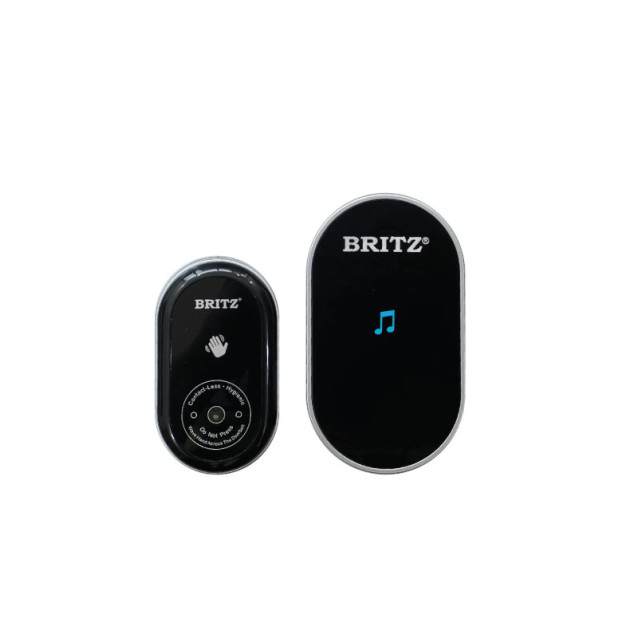 BRITZ K639AC Contactless W'Less Doorbell (Black Silver)