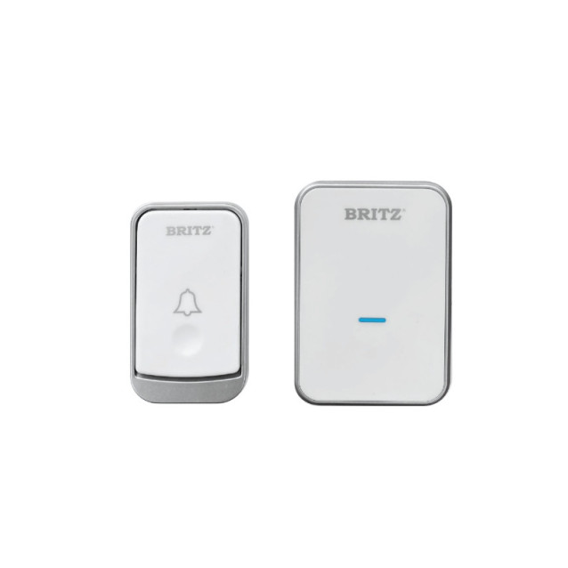 BRITZ 665AC W'Less Doorbell (White Silver)