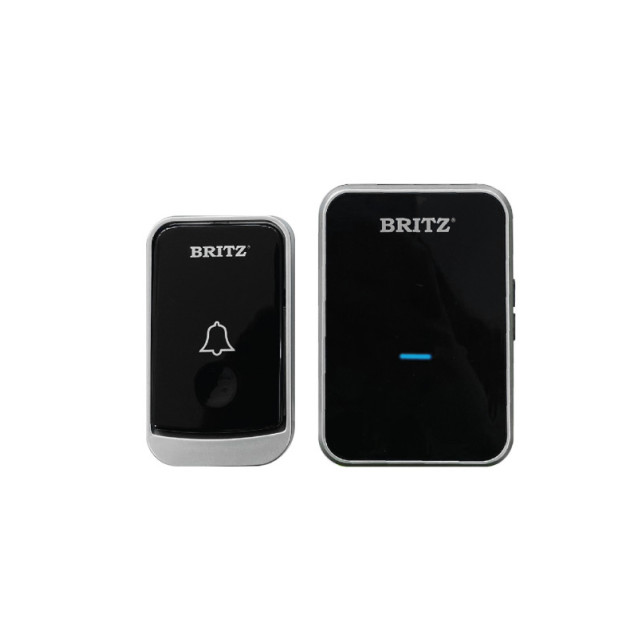 BRITZ 667AC W'Less Doorbell (Black Silver)