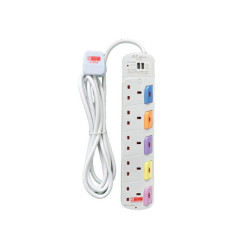 DT 865UI 5 Gang 2 USB PSO (3M)