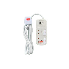 DT 872C1 2 Gang 2A 1C USB (3M) White
